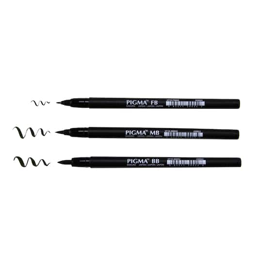 LOT OF 3 Sakura BRUSH Tip Pens 6 pc set #38061 PIGMA Color Brand NEW! 